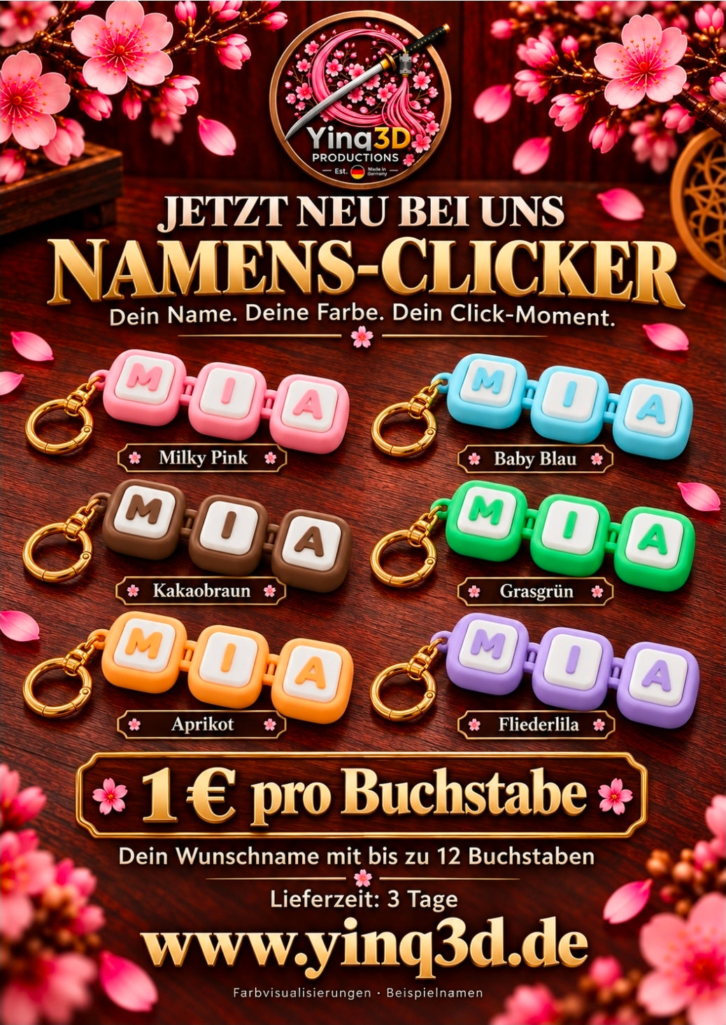 Bubbly Namens-Clicker – personalisiert